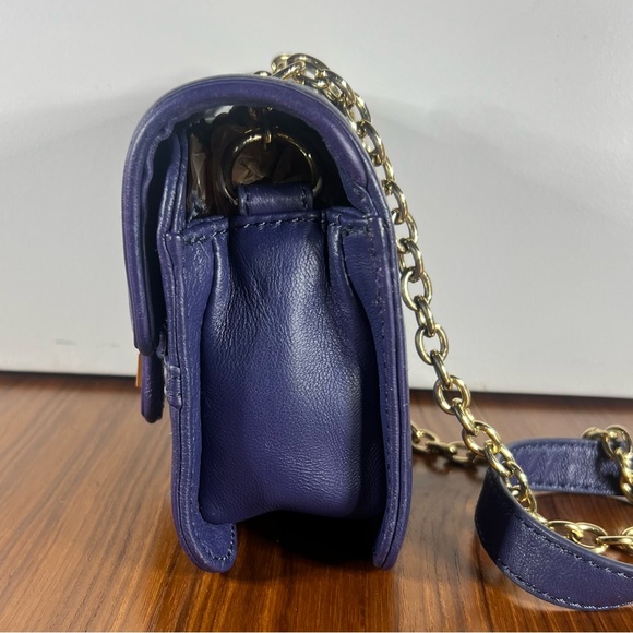 Zac Posen Z Spoke Mini Leather Crossbody Bag Purple Good Condition - Picture 3 of 11